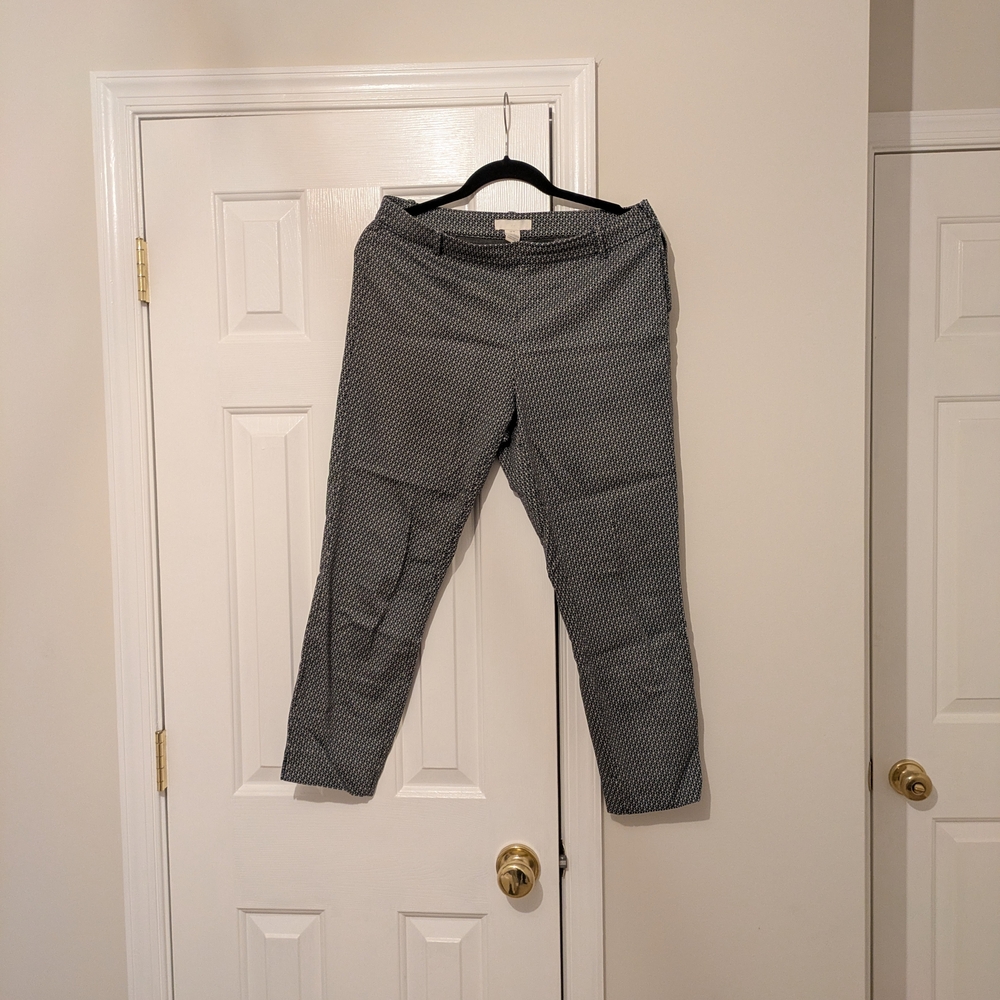 H&M Black and White Patterned Pants